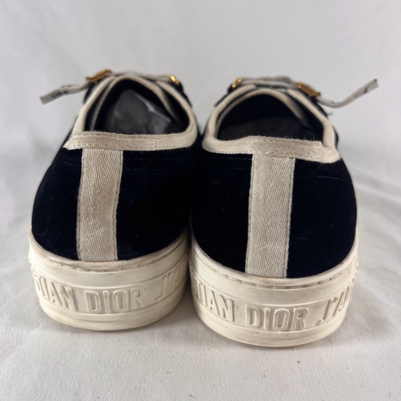 CHRISTIAN DIOR Navy Blue Walk'N'Dio Logo Trainers Made in Italy Marked as 37-7US - Picture 13 of 16